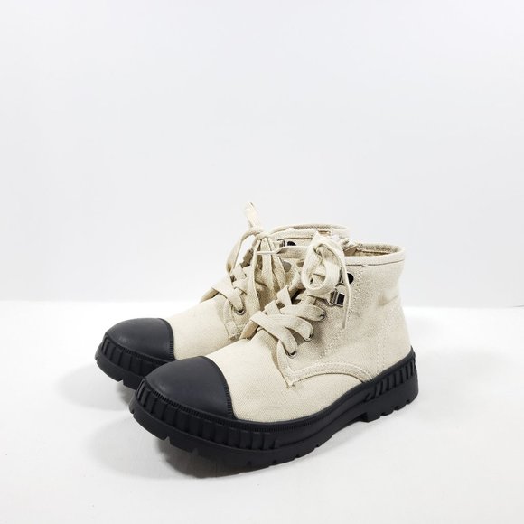 Treasure & Bond Other - Treasure & Bond Kids' Kata Canvas Hiker High Top Sneaker - Beige